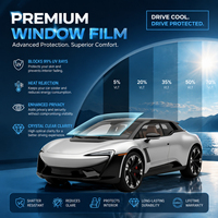 Film solaire pour voiture, fourniture directe d'usine, support OEM, teinte nano-céramique isolante thermique personnalisée