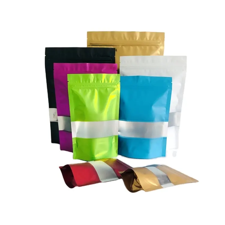 Custom printing window Self-supporting bag Self-sealing plastic biodegradable bag Printing bag