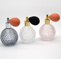 Vente en gros Bouteille fantaisie en verre transparent de 30ml avec sac à gaz peinture personnalisée recharge en verre vaporisateur d'atomiseur de parfum vide