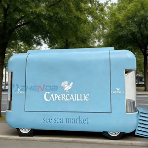 Factory Price Fast Food Mobile <b>Trolley</b> Car Customized Stainless Steel <b>4</b>-<b>Wheel</b> Full Kitchen Electric Food Truck - Product Image 2