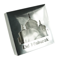 Eid Umrah Mubarak Ramadan Dekorationen Süßigkeiten Schokolade Kuchen Nuss Makronen Baklava Verpackung Geschenkbevorzugung Box mit 16 Fächern