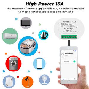16A Tuya WiFi RF433 Smart Wireless <b>Switch</b> Light Mini 2 Way Module on Off Timer Breaker 110v 220v for Google Home <b>Alexa</b> - Product Image 5