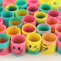 2024 Offre Spéciale 3.5cm magique en plastique coloré rebond arc-en-ciel printemps drôle classique jouet pour enfants