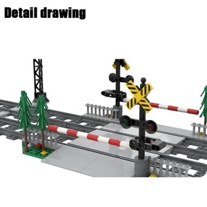 Juego de Vías de Tren de Plástico ABS para Niños, 282 Piezas, Venta al por Mayor OEM, Cruces de Vía, Barras Elevadoras y Componentes Creativos para Ferrocarriles - Product Image 5