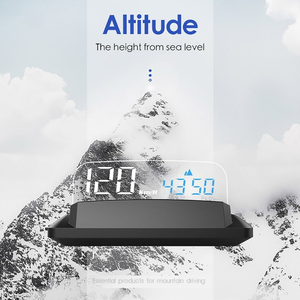 Vente chaude HUD affichage tête haute véhicule GPS puce véhicule vitesse altitude kilométrage USB alimentation voiture universelle - Product Image 3