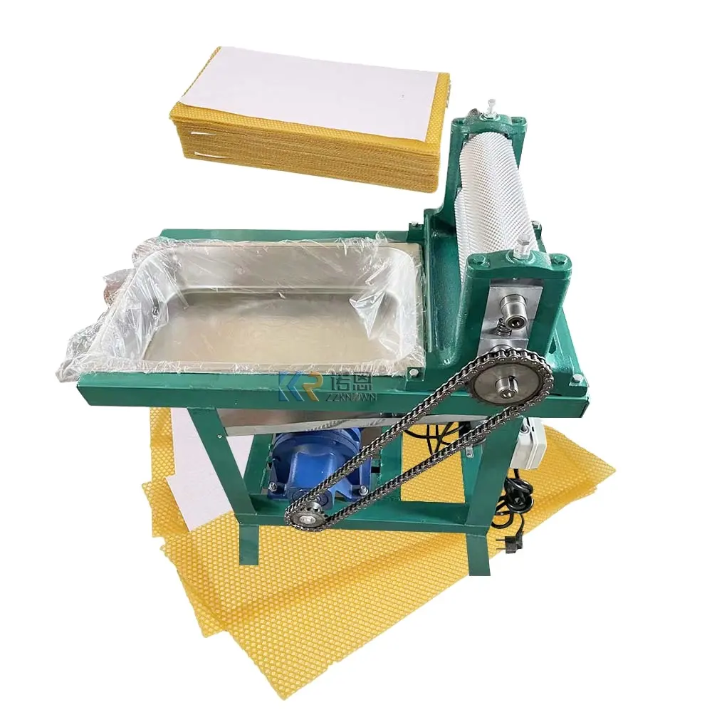 Melhor cera de abelha Stamping Bee Wax Embossing Machine Beeswax Foundation Sheet Making Maker