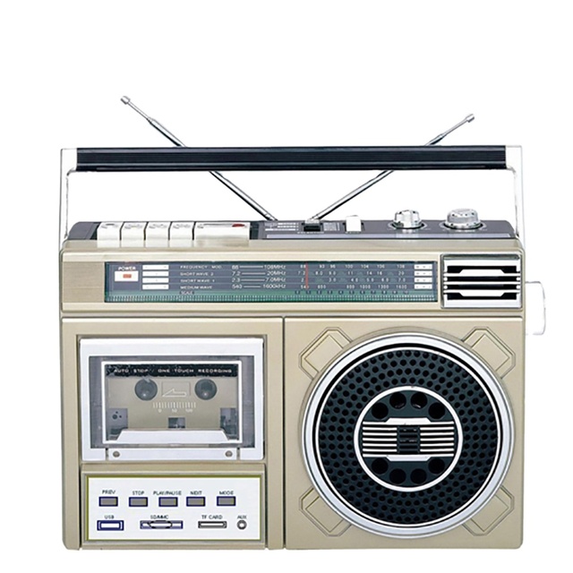 MLK-301 Best Selling Portable Radio Cassette Recorder Vintage Style Cassette Boombox Radio with Usb