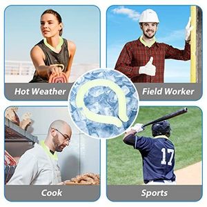 OEM Reusable Solid Gel <strong>Neck</strong> <strong>Cooling</strong> Tube Ice <strong>Wraps</strong> with Customizable Color for Summer Heat Hands-Free Cold Therapy - Product Image 5