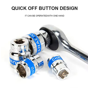 24-Piece 10 mét Mini 12-Point spline ổ cắm thiết lập 1/2 "CRV tiêu chuẩn Metric cơ khí công cụ lưu trữ Kit tay-điện OEM trường hợp khó khăn - Product Image 5