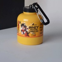 Bouteille de protéines en poudre portable personnalisée de 100 ml en plastique, avec entonnoir, mini-gobelet et porte-clés pour protéines de lactosérum, idéale pour l'extérieur