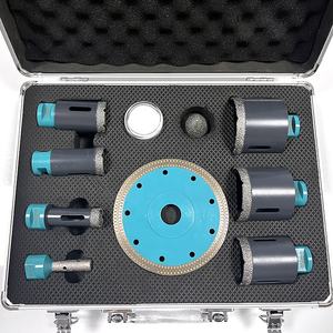 Kit de scie cloche diamantée brasée sous vide populaire de haute qualité ensemble de mèches de forage pour carreaux de porcelaine en céramique et marbre - Product Image 4