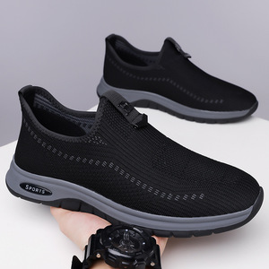 Zapatillas Deportivas Transpirables de Malla para Hombre, con Suela Suave, para Correr, Color Negro y Gris, para Uso Casual de Adultos - Product Image 2