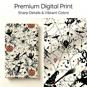Tessuto DBP Personalizzato con Stampa Digitale per Halloween, Motivo Zucca e Pipistrello, Senza MOQ, Varie Basi Tessili per Decorazioni per Feste - Product Image 5