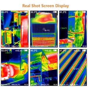 HT-A1 HT-A2 100-240V 3.2inch Mobile Phone Type HD <b>Thermal</b> Imaging <b>Camera</b> IR Thermometer 320x240 0.07C 5 Color Palettes HT-A1 - Product Image 2