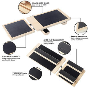 Camilla de pie de Yoga de madera, entrenador de viga de equilibrio de fortalecimiento de una sola pierna, tabla de estiramiento de tobillo de una sola pierna de ballet - Product Image 4