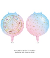 Ballon en aluminium BLN de 18 pouces, 12 signes du zodiaque, décoration de fête sur le thème du zodiaque personnalisée, échantillon gratuit, vente en gros