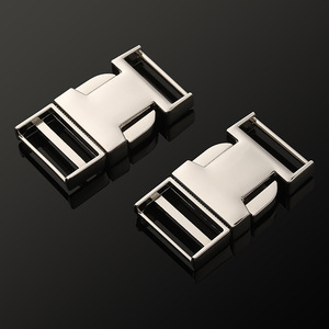 Hebilla Metálica para Caja de Metal Jiuyuan, Plateada y Negra Q079-25, para Bolsos, Mochilas y Accesorios de Ropa - Product Image 2