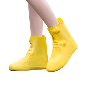 TPE Unisex Anti Slip Rain <b>Shoes</b> <b>Cover</b> <b>Waterproof</b> and Reusable TPR Rain Boot Protector - Product Image 1