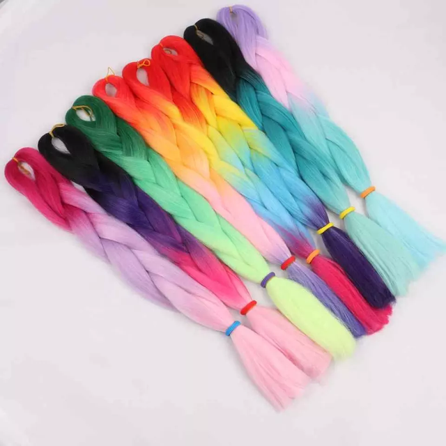 Africaine Ultra Hair Expression Box Braiding Crochet Hair Pre Stretch Jumbo Wicks African Braids Braid Extensions Dyed Synthetic