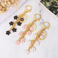 Porte-clés personnalisable en alliage de zinc, modèle 0003, avec initiale mignonne, pendentif pour sac de femme, cadeau pour meilleure amie ou camarade de classe