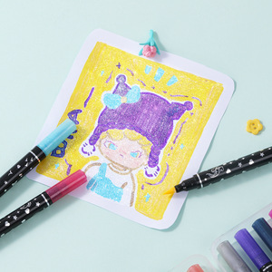 Nuevo <span class=keywords><strong>Marcador</strong></span> de Doble Punta Multicolor con Purpurina, que Brinda Efectos Visuales Coloridos <span class=keywords><strong>para</strong></span> el Dibujo <span class=keywords><strong>Infantil</strong></span> - Product Image 5