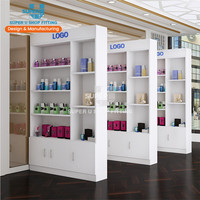 Présentoir Cosmétique de Détail, Étagère de Magasin pour Produits de Beauté, Vitrine Murale en Bois pour Cosmétiques