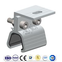 Support de fixation solaire réglable sans perçage pour toiture métallique, type Kliplock, pour système solaire photovoltaïque sur toiture industrielle en tôle