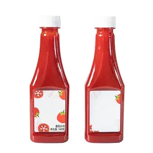 320毫升番茄烧烤辣椒酱塑料瓶番茄酱挤压瓶