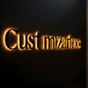 Biển hiệu logo 3D chất lượng cao, làm bằng kim loại, có đèn nền, dành cho salon, biển tên doanh nghiệp, đèn LED cho tòa nhà và đám cưới - Product Image 6