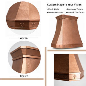 <span class=keywords><strong>Hotte</strong></span> murale en cuivre de forme cloche, artisanale, pour les maisons de luxe - Product Image 6