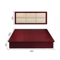 Lit d'hôtel moderne et minimaliste en cuir véritable pour la location d'appartements et d'hébergements touristiques – Tailles simple et double – Usage commercial