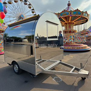 Remorque de cuisine à faible entretien, chariot mobile en acier inoxydable pour hot-dogs et glaces - Product Image 3