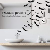 Lot de 12 décorations chauves-souris en gros, accessoires effrayants pour fêtes d'Halloween DIY pour bars et chambres