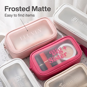 Bolsa de Cosméticos de PU de 10 Pulgadas al por Mayor, Bolsa de Maquillaje de Viaje de Gran Capacidad, Colores Personalizados, Bolsa de Almacenamiento de Cosméticos con Asa - Product Image 6