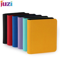 JUZI Álbum de Cartas Coleccionables de Cuero PU con 4 Bolsillos, 18 Páginas, Capacidad para 144 Cartas TCG, Resistente al Agua, Venta Caliente