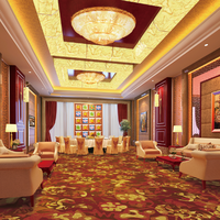 Moquette d'hôtel en nylon imprimé, tissée à la machine, en rouleau, pour couloir d'hôtel, salle de banquet, du mur au mur
