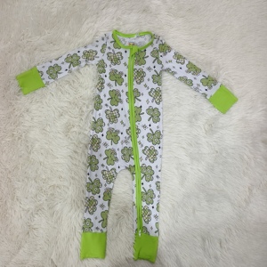 Romper Bayi Laki-laki Premium Berbahan Bambu dengan Ritsleting 2 Arah, Manset Lipat, Lembut dan Ramah Kulit untuk Bayi Baru Lahir - Product Image 3