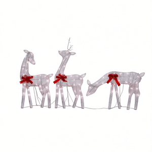 Luci a rete natalizie a forma di famiglia di renne, 106,3 pollici, LED bianco caldo, per decorazioni festive - Product Image 1