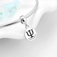 Breloques et pendentifs en argent sterling 925 véritable, lettres de dentisterie ODONTOLOGIA, compatibles avec les bracelets et colliers à breloques, vente en gros de bijoux