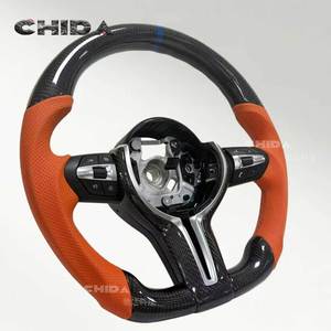 Volante Deportivo de Cuero Personalizado con Fibra de Carbono, Diseño Deportivo, Compatible con F10 F15 F31 F40 X3 E83 X5 <span class=keywords><strong>450i</strong></span> Todos los Modelos - Product Image 5