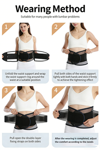 Cinturón <span class=keywords><strong>de</strong></span> Soporte Lumbar para Hombres y Mujeres, Soporte Lumbar <span class=keywords><strong>de</strong></span> Presión para <span class=keywords><strong>Hernia</strong></span> Discal, Artritis y Trabajo, Directo <span class=keywords><strong>de</strong></span> Fábrica - Product Image 4