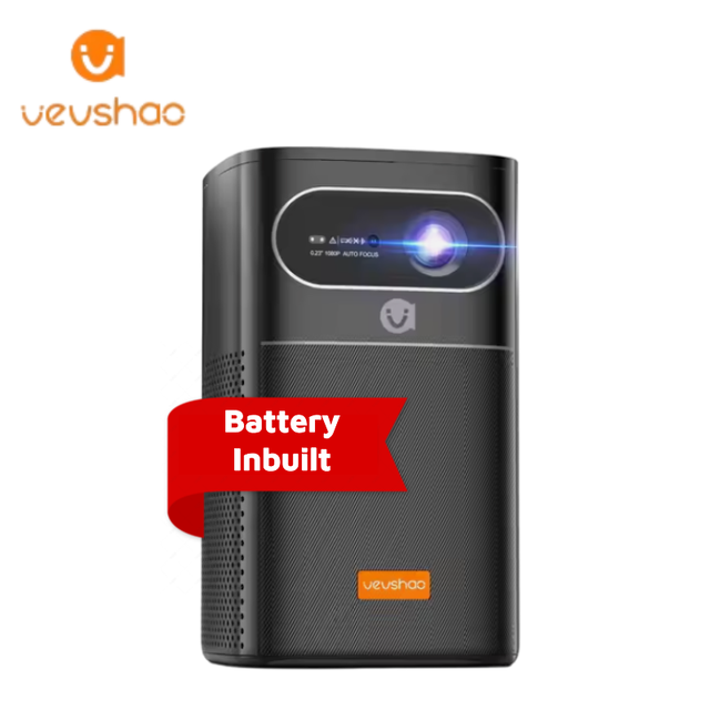 VEVSHAO Hot Sale Battery Backup Android 9 400 Lumens 3D Ready Rechargeable Video Mini Portable Handheld Pocket V30 Projector