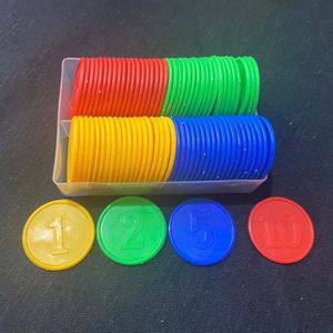 <b>Poker</b> <b>Chips</b> for Game Center Blank Printing Coin High Quality Embossed Custom Clear Plastic Token - Product Image 2