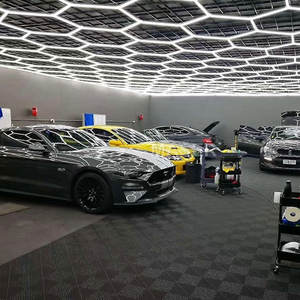 110v 220v מפעל מכירות ישיר אורות גג משושה תאורה לתחנת 4S מוסך - Product Image 3