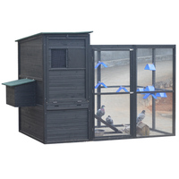 Cage à oiseaux en bois artisanale de conception classique pour l'extérieur, matériaux de qualité supérieure, cage à pigeons