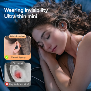 New Arrival Super Mini TWS Sleep Earbuds LED Display <b>Wireless</b> Invisible Headphones Touch <b>Control</b> Side Sleeping Earphones - Product Image 4