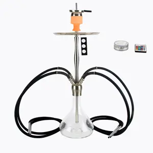 Cachimba Hot Selling High Quality Stainless Steel Material Shisha Hookah Customized Stainless Steel Hookah Smoking Accessories