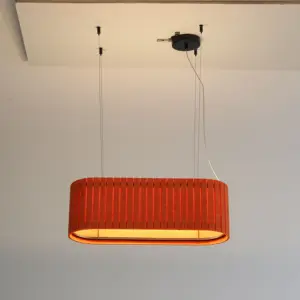 Voice reducing felt fabric shade pendant light acoustic hanging light