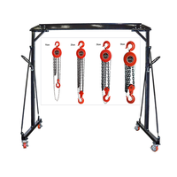 Grue à portique réglable DW 1 T Ascenseur de 11,8 pieds pour atelier et garage Assemblage et démontage faciles Capacité de chargement nominale de 1 tonne