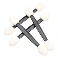 Welink vente en gros noir Double face jetable ombre à paupières éponge applicateur jetable maquillage fard à paupières brosse Duo fin